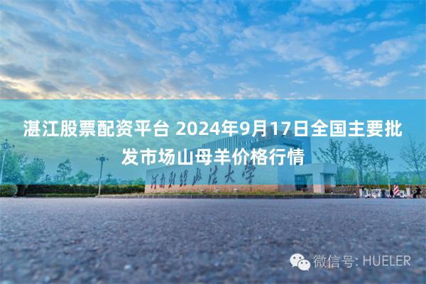 湛江股票配资平台 2024年9月17日全国主要批发市场山母羊价格行情
