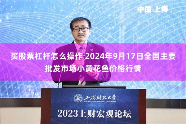 买股票杠杆怎么操作 2024年9月17日全国主要批发市场小黄花鱼价格行情