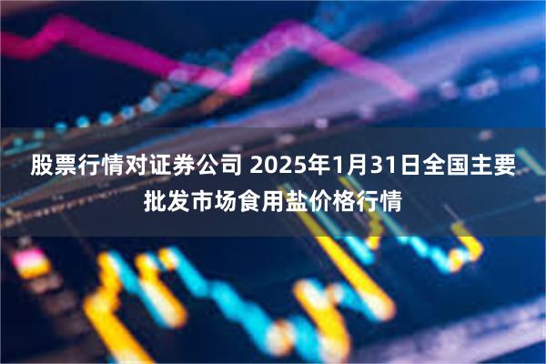 股票行情对证券公司 2025年1月31日全国主要批发市场食用盐价格行情