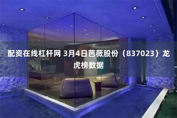 配资在线杠杆网 3月4日芭薇股份（837023）龙虎榜数据