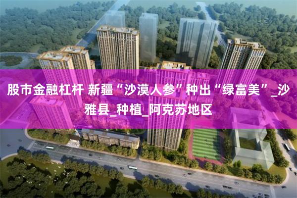 股市金融杠杆 新疆“沙漠人参”种出“绿富美”_沙雅县_种植_阿克苏地区