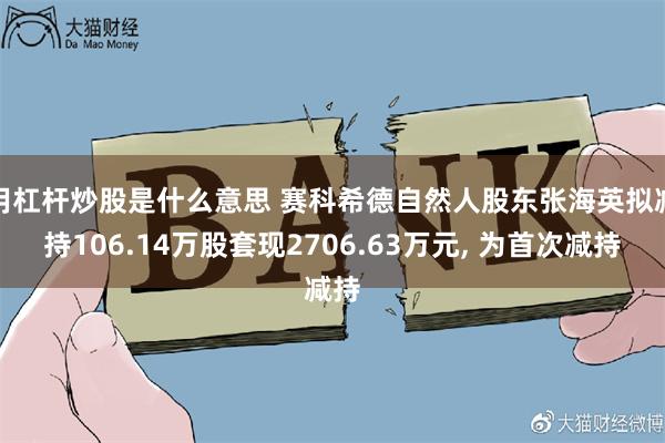 用杠杆炒股是什么意思 赛科希德自然人股东张海英拟减持106.14万股套现2706.63万元, 为首次减持